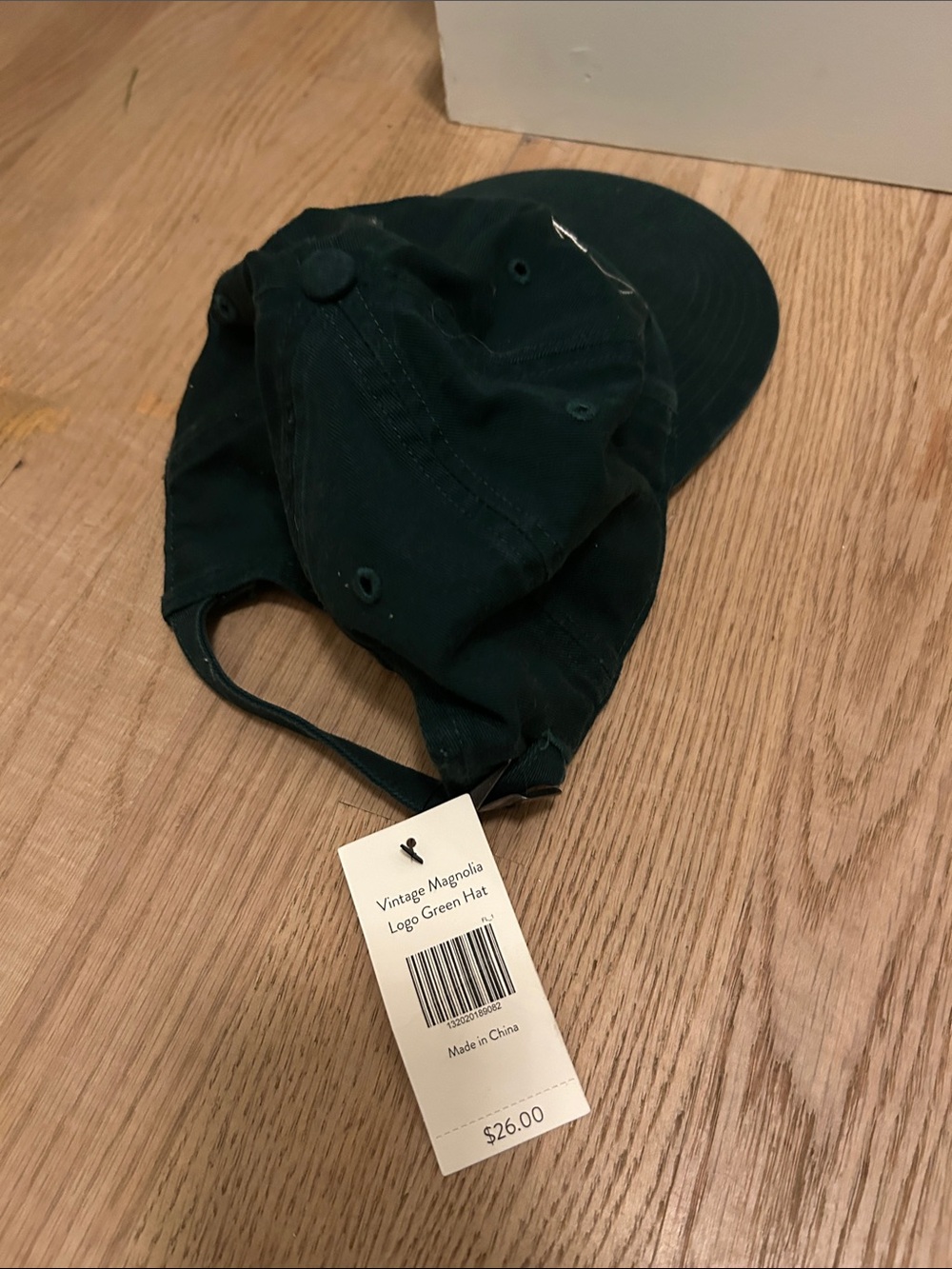 Magnolia Dark Green Baseball Cap with White Script Logo - Picture 2 of 2